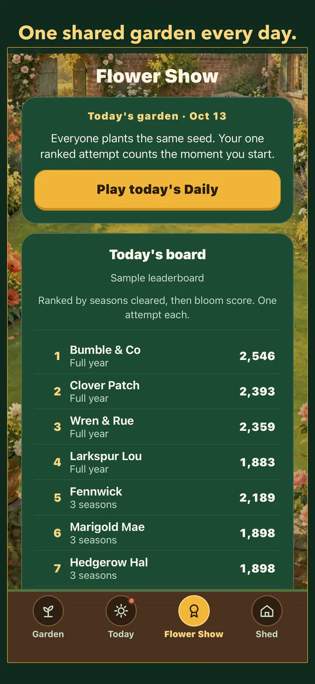 One shared garden every day.
