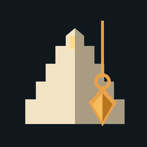 Plumbline crane and tower icon